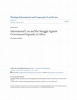 Research paper thumbnail of International Law and the Struggle Against Government Impunity in Africa