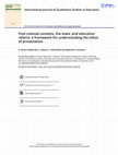 Research paper thumbnail of Post-colonial contexts, the state, and education reform: a framework for understanding the ethos of privatization