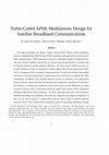 Research paper thumbnail of Turbo-coded APSK modulations design for satellite broadband communications