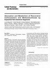 Research paper thumbnail of Absorption and Metabolism of Resveratrol Carboxyesters and Methanesulfonate by Explanted Rat Intestinal Segments