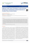 Research paper thumbnail of Influence of the Types of Fertilizers on the Economic Performance of the Market Garden Production in Parakou Town, Northern Benin