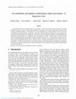 Research paper thumbnail of Accountability and adaptive performance under uncertainty: A long-term view