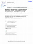 Research paper thumbnail of Adapting to climate change in rapidly urbanizing river basins: insights from a multiple-concerns, multiple-stressors, and multi-level approach