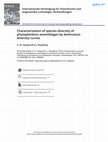 Research paper thumbnail of Characterization of species diversity of phytoplankton assemblages by dominance-diversity curves