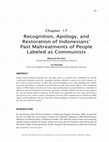 Research paper thumbnail of Recognition, Apology, and Restoration of Indonesians' Past Maltreatments of People Labeled as Communists