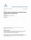 Research paper thumbnail of Plague Mortality in Late Medieval Cairo: Quantifying the Plague Outbreaks of 833/1430 and 864/1460