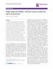 Research paper thumbnail of High hopes for RANKL: will the mouse model live up to its promise?