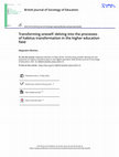 Research paper thumbnail of Transforming oneself: delving into the processes of habitus transformation in the higher education field