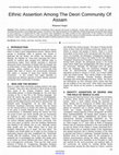 Research paper thumbnail of Ethnic Assertion Among The Deori Community Of Assam