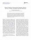 Research paper thumbnail of Rescue Volunteers' Posttraumatic Symptoms, Distress, and Fear of Death: Attachment Insecurity Moderates