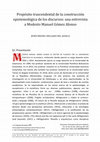 Research paper thumbnail of Propósito trascendental de la construcción epistemológica de los discursos: una entrevista a Modesto Manuel Gomez Alonso