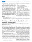 Research paper thumbnail of Animal personalities matter for biological invasions