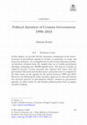 Research paper thumbnail of Political Attention of Croatian Governments 1990–2015