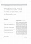 Research paper thumbnail of Predreferendumska istraživanja i rezultati referenduma