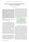 Research paper thumbnail of Reactive Extraction: An Intensifying Approach for Carboxylic Acid Separation