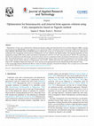 Research paper thumbnail of Optimization for benzeneacetic acid removal from aqueous solution using CaO 2 nanoparticles based on Taguchi method