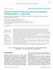 Research paper thumbnail of Detection of early DJ-stent encrustation by sonographic twinkling-artifacts - a pilot study