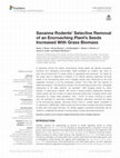 Research paper thumbnail of Savanna Rodents’ Selective Removal of an Encroaching Plant’s Seeds Increased With Grass Biomass