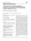 Research paper thumbnail of A Response to: Letter to the Editor Regarding Combination of Tocilizumab and Steroids to Improve Mortality in Patients with Severe COVID-19 Infection: A Spanish, Multicenter, Cohort