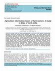 Research paper thumbnail of Agriculture information needs of farm women: A study in State of north India