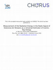 Research paper thumbnail of Measurement of the Radiation Energy in the Radio Signal of Extensive Air Showers as a Universal Estimator of Cosmic-Ray Energy