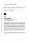 Research paper thumbnail of Studies on the response of a water-Cherenkov detector of the Pierre Auger Observatory to atmospheric muons using an RPC hodoscope