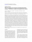 Research paper thumbnail of PET/CT imaging of the diapeutic alkylphosphocholine analog 124I-CLR1404 in high and low-grade brain tumors