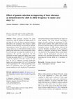 Research paper thumbnail of Effect of gamete selection in improving of heat tolerance as demonstrated by shift in allele frequency in maize (Zea mays L.)