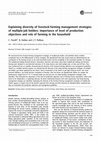 Research paper thumbnail of Explaining diversity of livestock-farming management strategies of multiple-job holders: importance of level of production objectives and role of farming in the household