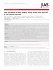 Research paper thumbnail of High prevalence of binge drinking among people living with HIV in four African countries