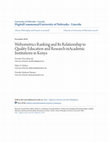 Research paper thumbnail of Webometrics Ranking and Its Relationship to Quality Education and Research inAcademic Institutions in Kenya