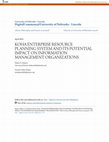 Research paper thumbnail of Koha enterprise resource planning system and its potential impact on information management organizations