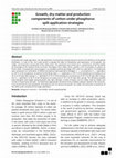 Research paper thumbnail of Growth, dry matter and production components of cotton under phosphorus split application strategies