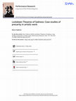 Research paper thumbnail of Lockdown Theatres of Sadness: Case studies of precarity in artistic work