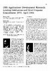 Research paper thumbnail of DSS Applications developments research: Leading institutions and most frequent contributors (1971 - April 1988)