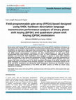 Research paper thumbnail of Field-programmable gate array (FPGA)-based designed using VHDL hardware description language transmission performance analysis of binary phase shift keying (BPSK) and quadrature phase shift Keying (QPSK) modulators