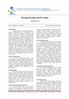 Research paper thumbnail of PRICING STRATEGY AND TYPES