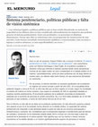 Research paper thumbnail of Sistema penitenciario, políticas públicas y falta de visión sistémica