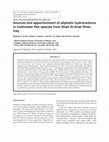 Research paper thumbnail of Sources and apportionment of aliphatic hydrocarbons in freshwater fish species from Shatt Al-Arab River, Iraq