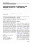 Research paper thumbnail of Organic compound tracers of fine soil and sand particles during summer in the metropolitan area of Riyadh, Saudi Arabia