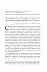 Research paper thumbnail of A propósito de un" descuido cervantino": La alternancia yangüeses/gallegos en el Quijote/About a "descuido cervantino": Alternating Yanguesans / Galician in Don Quixote