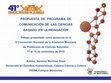 Research paper thumbnail of Propuesta  de  programa  de  comunicación de  las ciencias  basado  en la indagación 