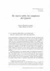 Research paper thumbnail of De nuevo sobre los yangüeses del Quijote/Again on Quixote's Yanguesans