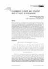 Research paper thumbnail of Classroom Climate and Student Self-Efficacy in E-Learning