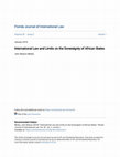 Research paper thumbnail of International Law and Limits on the Sovereignty of African States