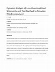 Research paper thumbnail of Dynamic analysis of less‐than‐truckload shipments and test method to simulate this environment