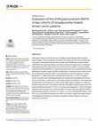 Research paper thumbnail of Evaluation of the EGFR polymorphism R497K in two cohorts of neoadjuvantly treated breast cancer patients