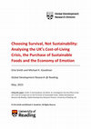 Research paper thumbnail of Choosing Survival, Not Sustainability: Analysing the UK's Cost-of-Living Crisis, the Purchase of Sustainable Foods and the Economy of Emotion