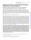 Research paper thumbnail of Genetic structure of a unique admixed population: implications for medical research