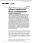 Research paper thumbnail of Highly efficient engineered waste eggshell-fly ash for cadmium removal from aqueous solution